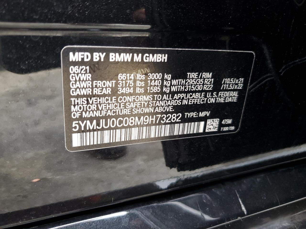 2021 BMW X5 M VIN: 5YMJU0C08M9H73282 Lot: 67968595