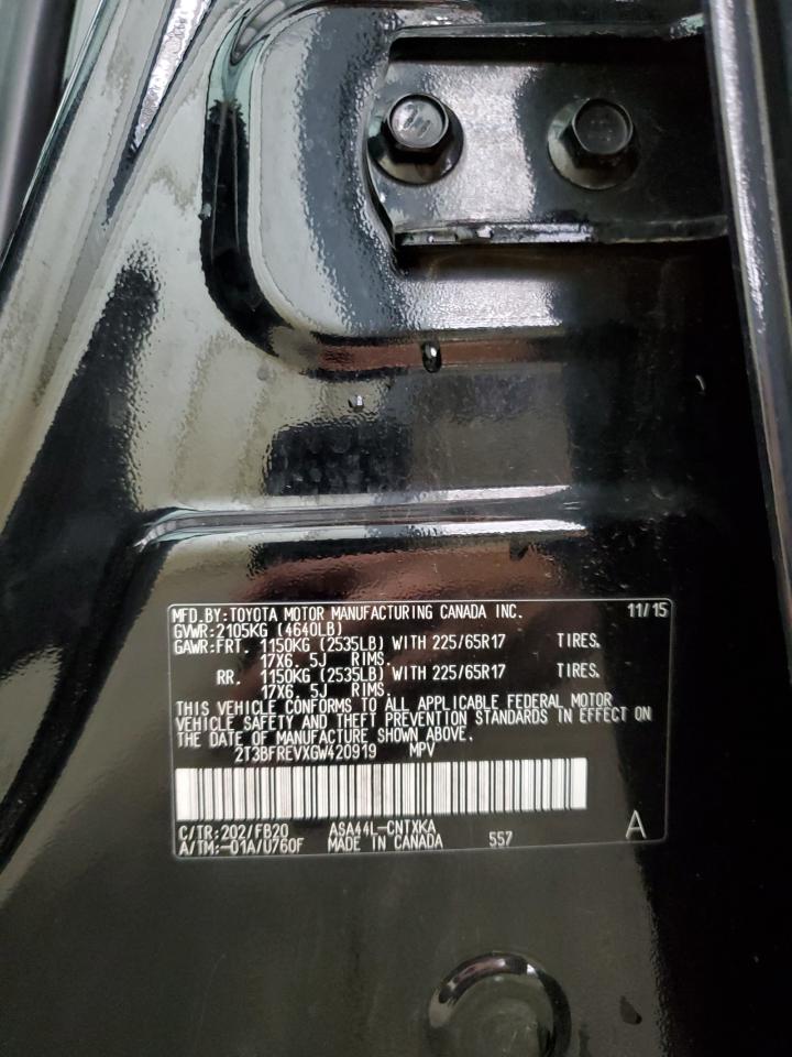 2016 Toyota Rav4 Le VIN: 2T3BFREVXGW420919 Lot: 70520055