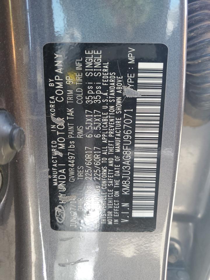 KM8JU3AG8FU967071 2015 Hyundai Tucson Limited