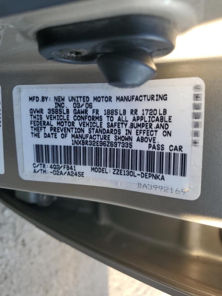 1NXBR32E96Z697335 2006 Toyota Corolla Ce