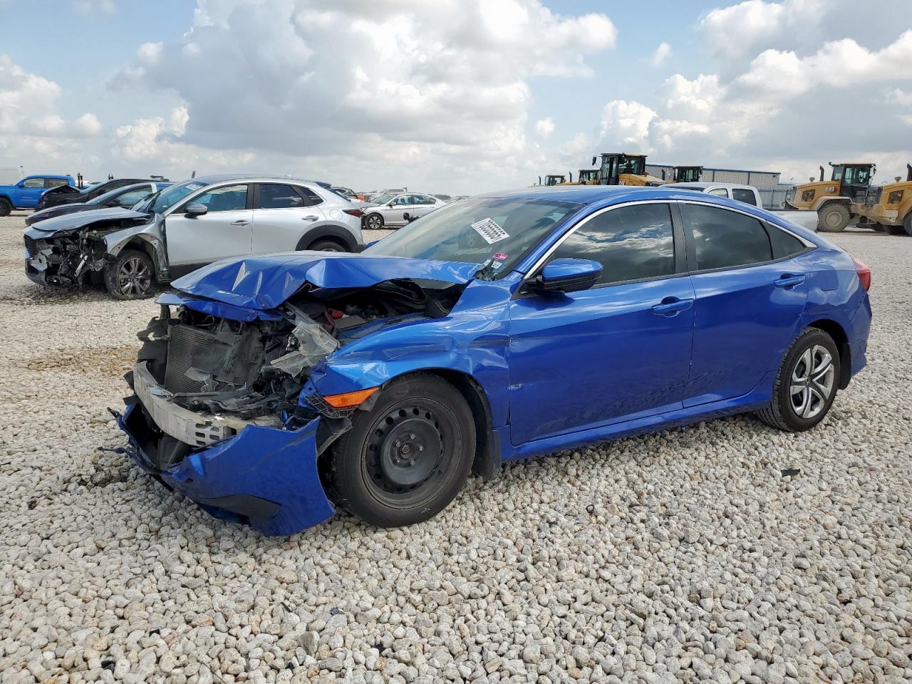 2017 Honda Civic Lx blue null gas 19XFC2F57HE072896 photo #1