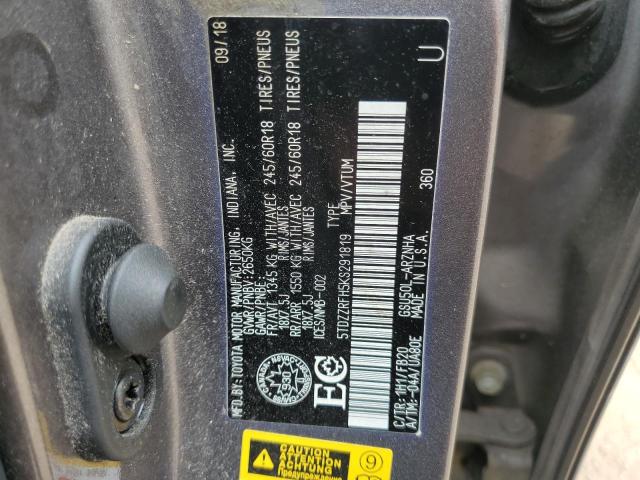 2019 TOYOTA HIGHLANDER LE  
