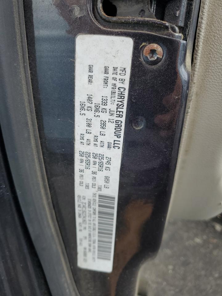 2012 Chrysler Town & Country Touring VIN: 2C4RC1BG2CR410632 Lot: 70166275