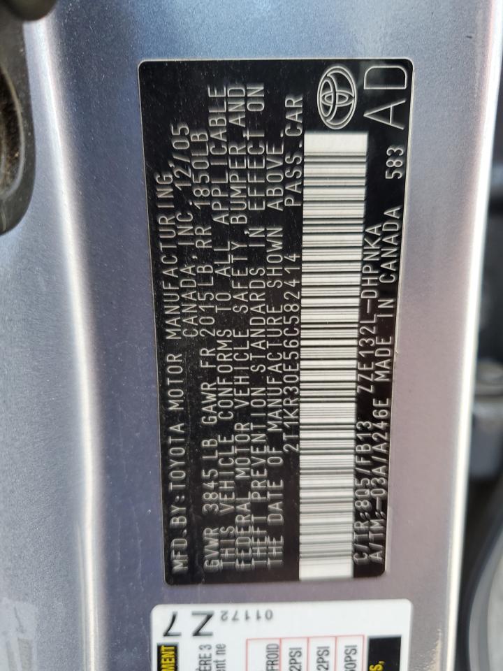 2006 Toyota Corolla Matrix Xr VIN: 2T1KR30E56C582414 Lot: 69102175