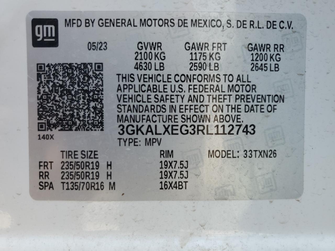 2024 GMC Terrain Denali VIN: 3GKALXEG3RL112743 Lot: 68131385