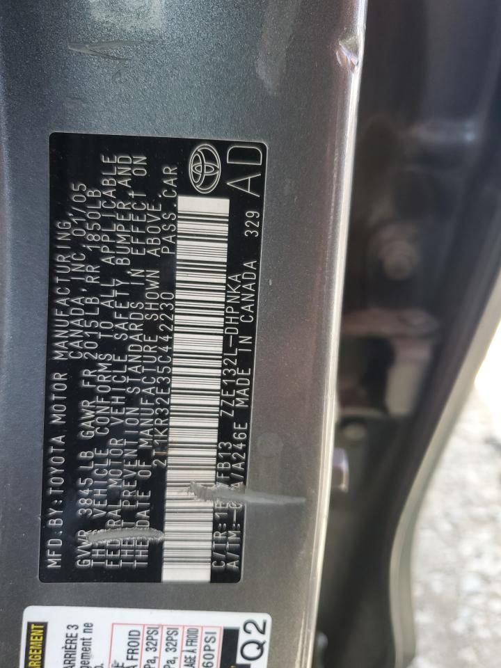 2005 Toyota Corolla Matrix Xr VIN: 2T1KR32E35C442230 Lot: 69229415