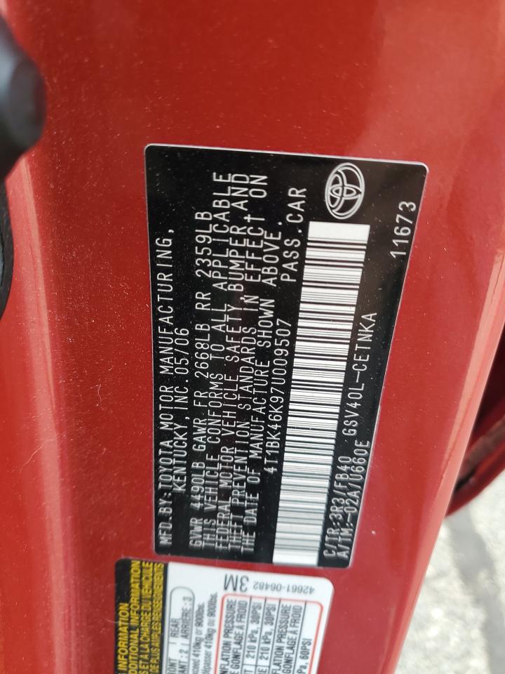 2007 Toyota Camry Le VIN: 4T1BK46K97U009507 Lot: 69122735