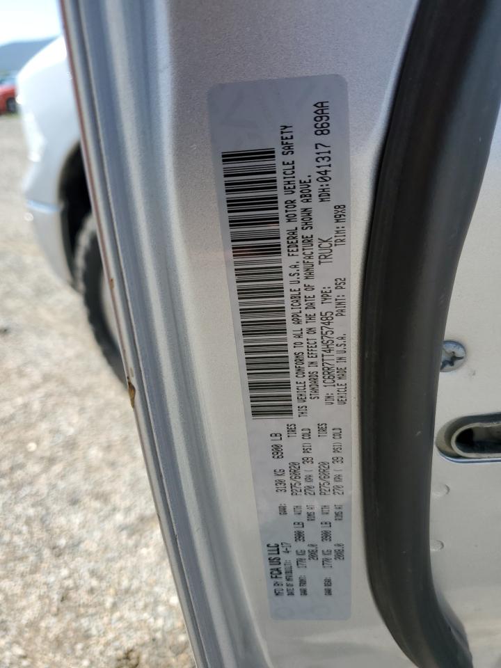 2017 Ram 1500 Slt VIN: 1C6RR7TT4HS757485 Lot: 69187275