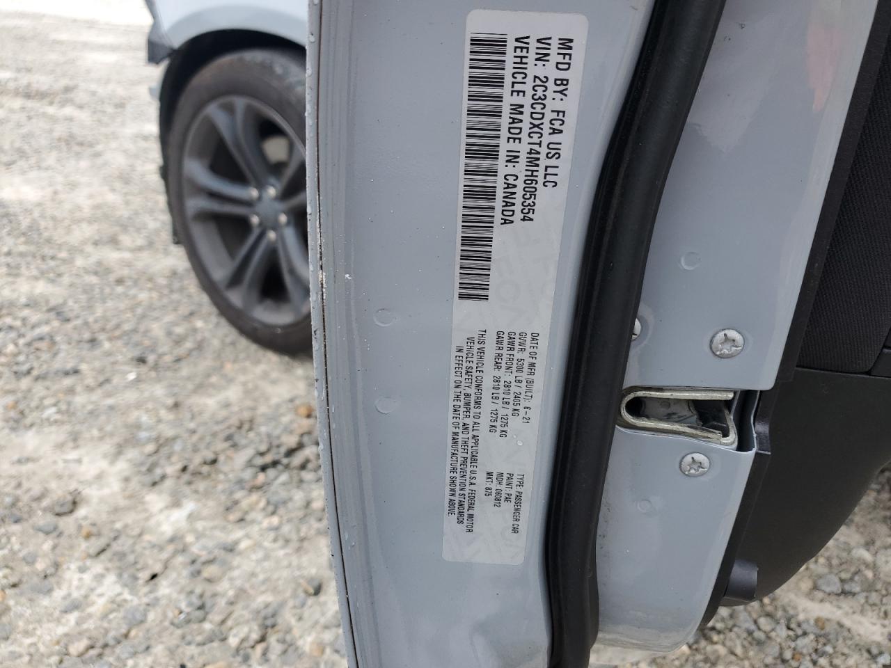 2021 Dodge Charger R/T VIN: 2C3CDXCT4MH605354 Lot: 68379745