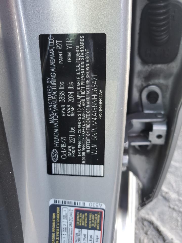 2022 Hyundai Elantra Sel VIN: 5NPLM4AG8NH065421 Lot: 68426125