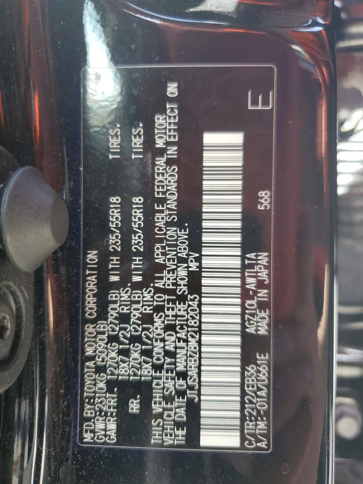 2021 Lexus Nx 300 Base VIN: JTJSARBZ8M2182043 Lot: 68145615