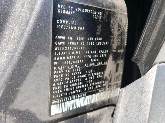 2015 VOLKSWAGEN TIGUAN S  