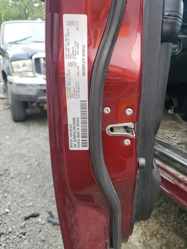 2022 Ram 3500 VIN: 3C7WRTCL7NG240496 Lot: 65567185