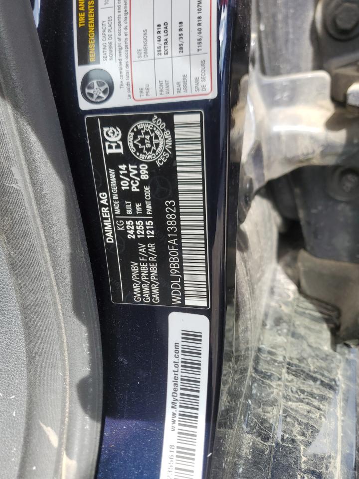 2015 Mercedes-Benz Cls 550 4Matic VIN: WDDLJ9BB0FA138823 Lot: 67426055