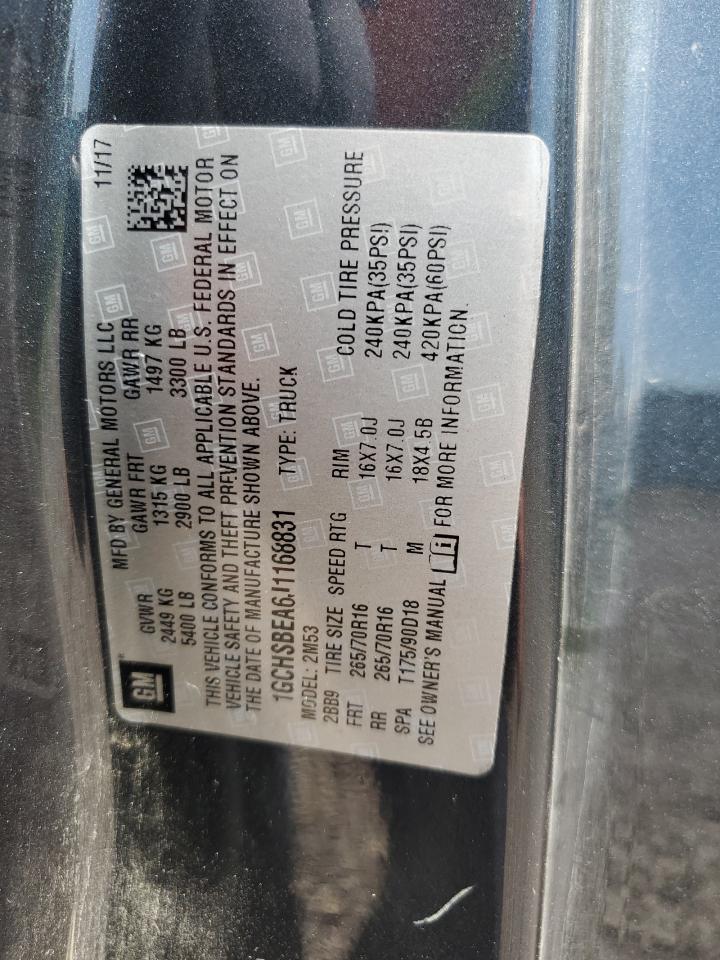 2018 Chevrolet Colorado VIN: 1GCHSBEA6J1168831 Lot: 68223655