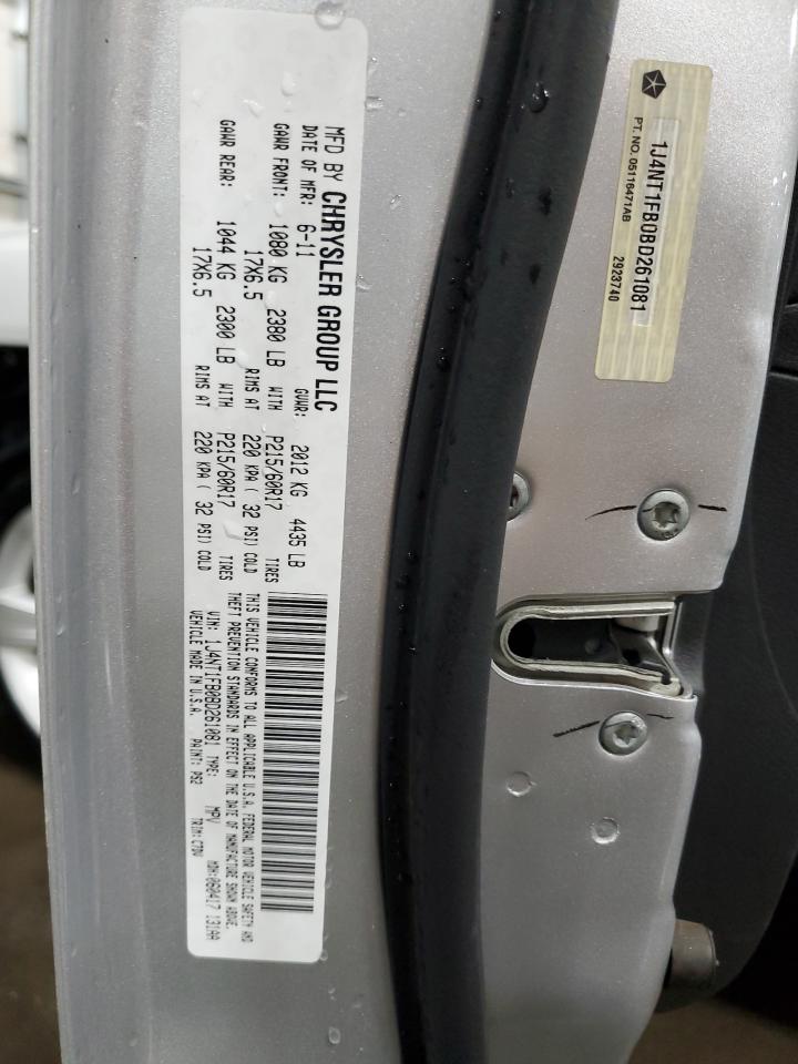 2011 Jeep Compass Sport VIN: 1J4NT1FB0BD261081 Lot: 67233515