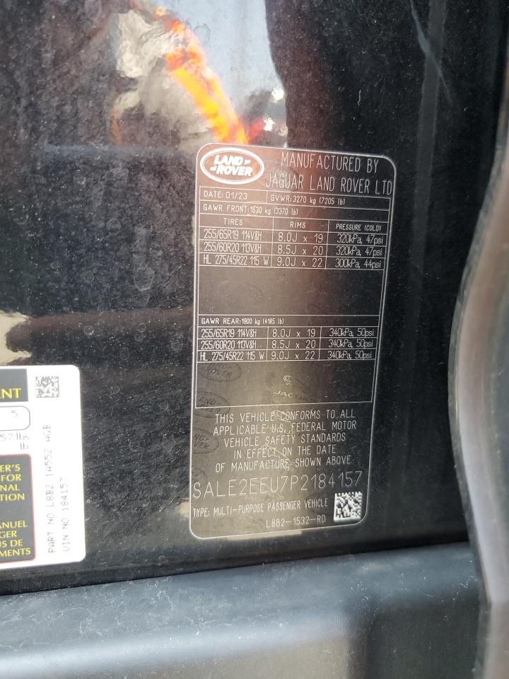 2023 Land Rover Defender 110 X-Dynamic Se VIN: SALE2EEU7P2184157 Lot: 67544615