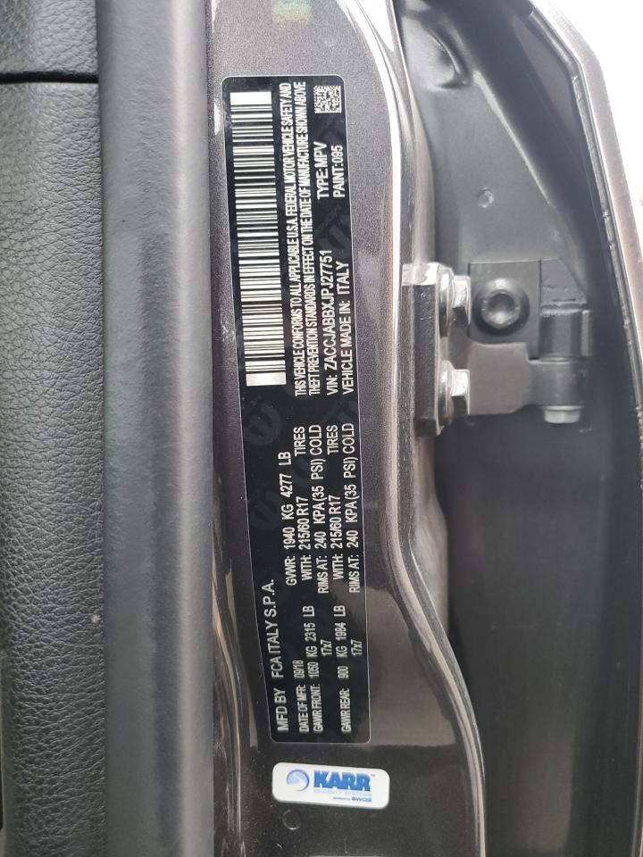 2018 Jeep Renegade Latitude VIN: ZACCJABBXJPJ27751 Lot: 70879945