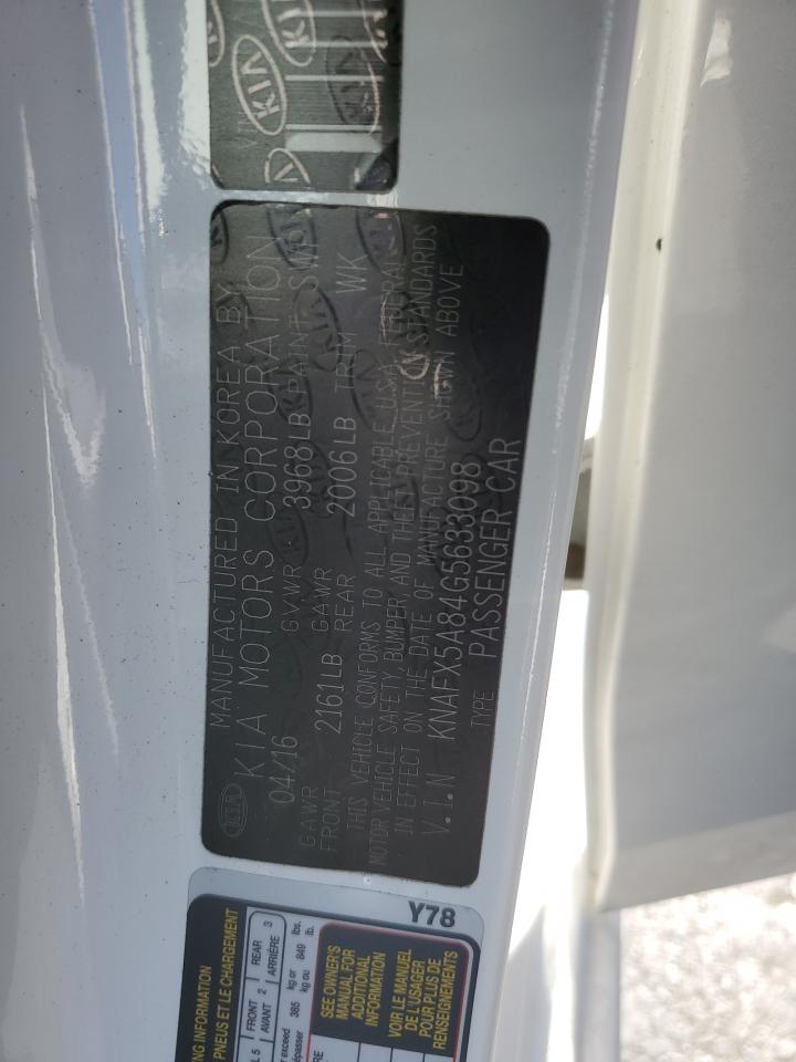 2016 Kia Forte Ex VIN: KNAFX5A84G5633098 Lot: 68225365