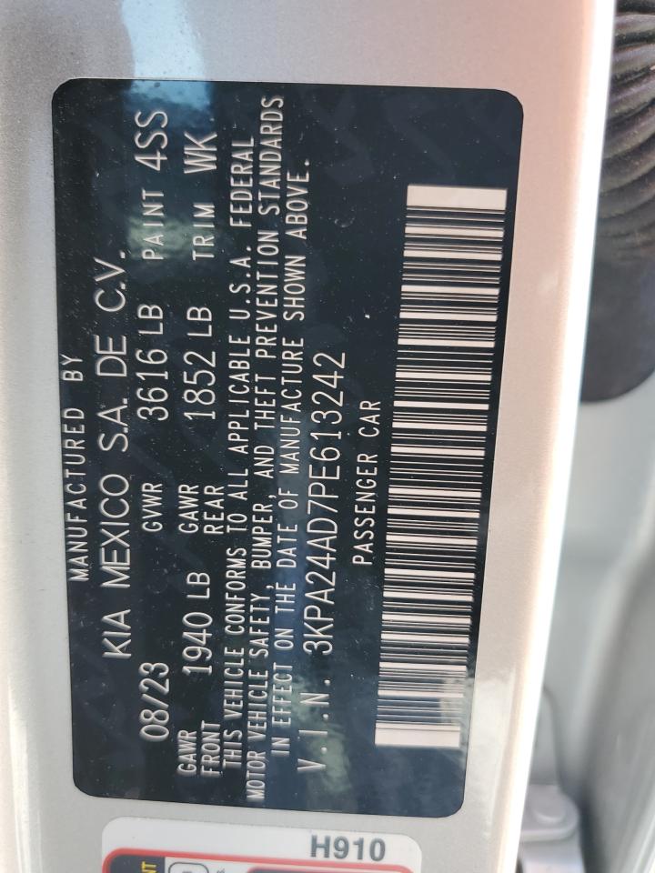 2023 Kia Rio Lx VIN: 3KPA24AD7PE613242 Lot: 70481795