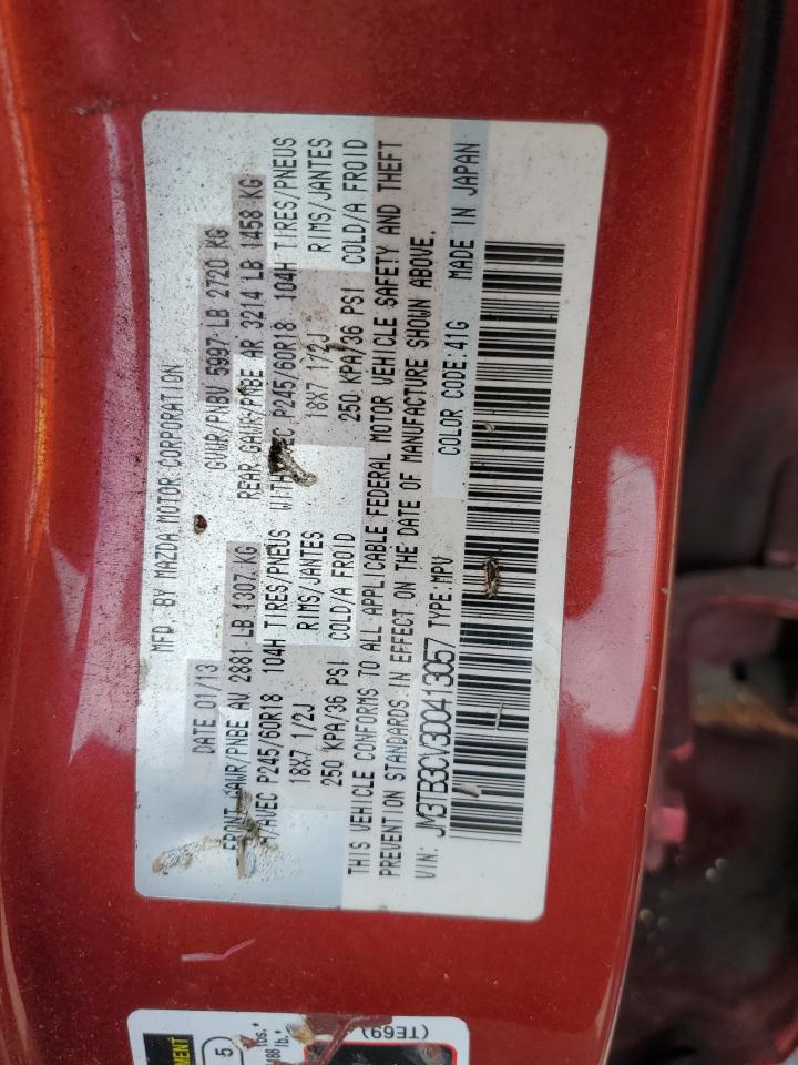 2013 Mazda Cx-9 Touring VIN: JM3TB3CV3D0413057 Lot: 70661425