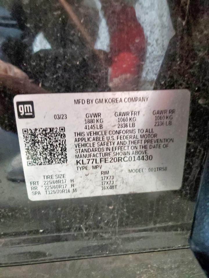 2024 Chevrolet Trax Ls VIN: KL77LFE20RC014430 Lot: 69741155