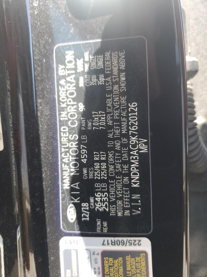 2019 Kia Sportage Lx VIN: KNDPM3AC9K7620126 Lot: 68504395