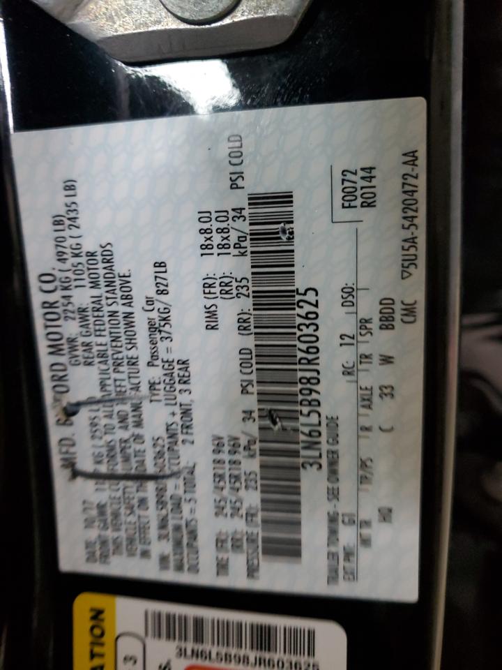 2018 Lincoln Mkz Premiere VIN: 3LN6L5B98JR603625 Lot: 69373415