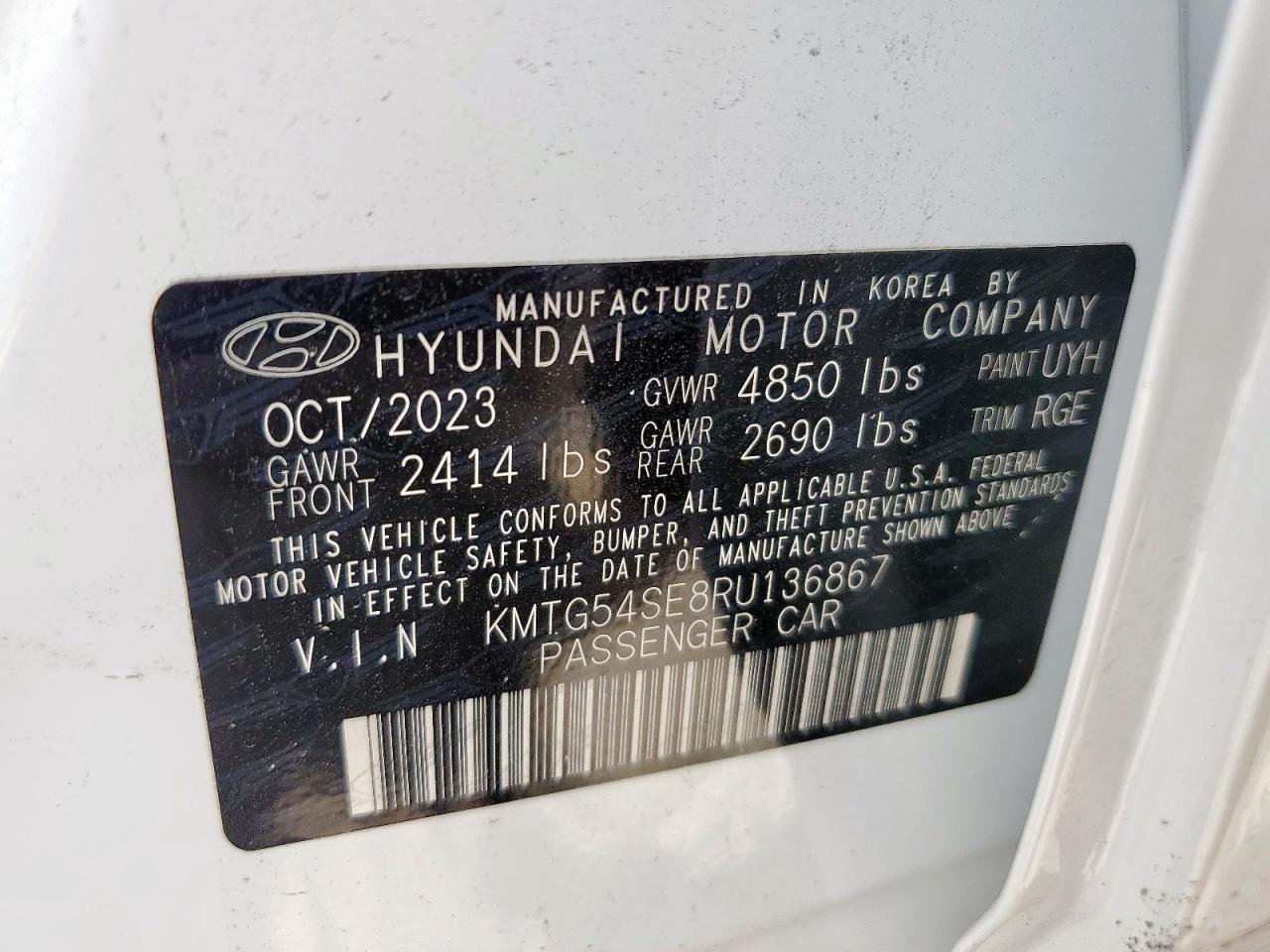 2024 Genesis G70 Sport Advanced VIN: KMTG54SE8RU136867 Lot: 70709715