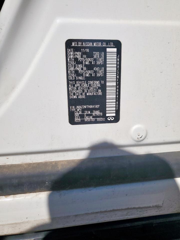 2017 Infiniti Qx80 Base VIN: JN8AZ2NF7H9641807 Lot: 70457815