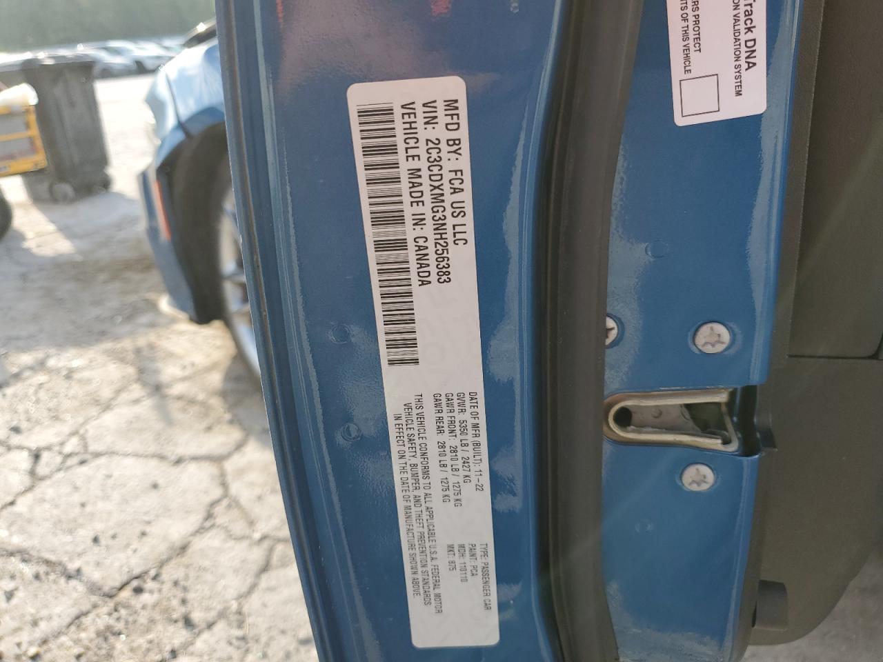 2022 Dodge Charger Gt VIN: 2C3CDXMG3NH256383 Lot: 67974165