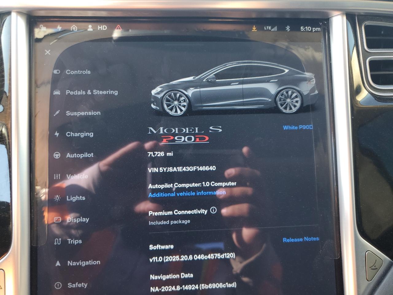 2016 Tesla Model S VIN: 5YJSA1E43GF146640 Lot: 70532035