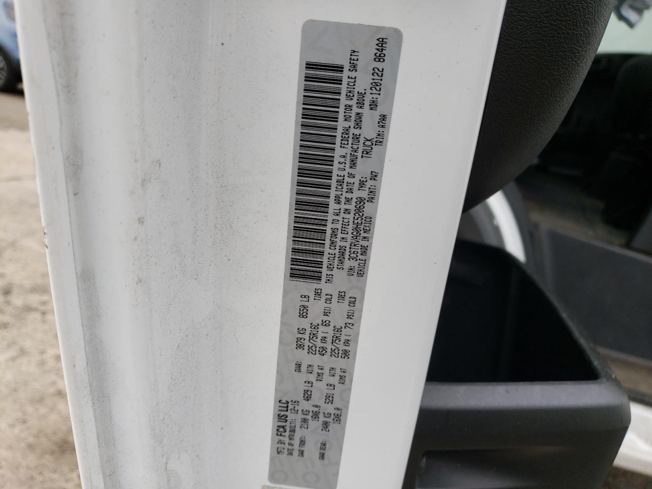 2017 Ram Promaster 1500 1500 Standard VIN: 3C6TRVAG0HE520690 Lot: 67732135