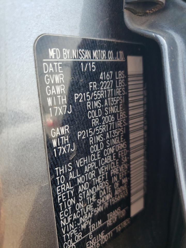 2015 Nissan Juke S VIN: JN8AF5MV7FT556923 Lot: 67041715