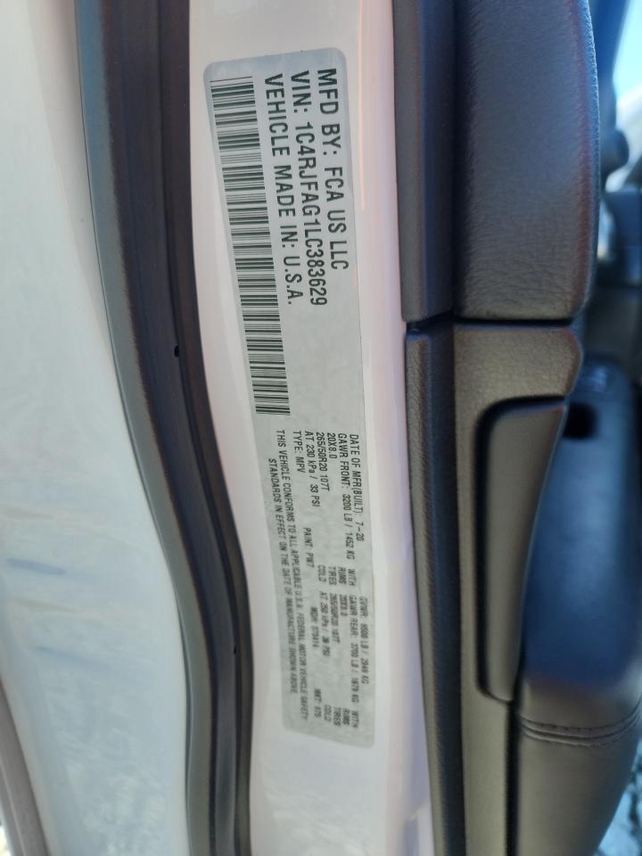 2020 Jeep Grand Cherokee Laredo VIN: 1C4RJFAG1LC383629 Lot: 84761295