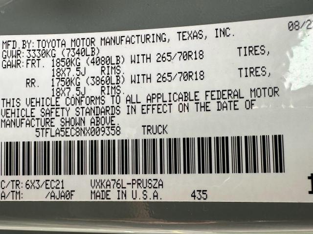 2022 TOYOTA TUNDRA CREWMAX SR5  