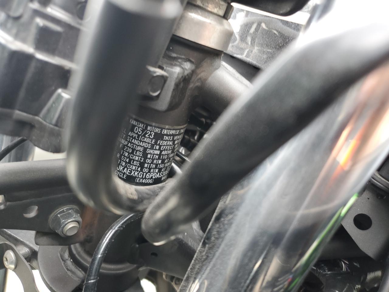 2023 Kawasaki Ex400 VIN: JKAEXKG16PDAS3083 Lot: 67943805