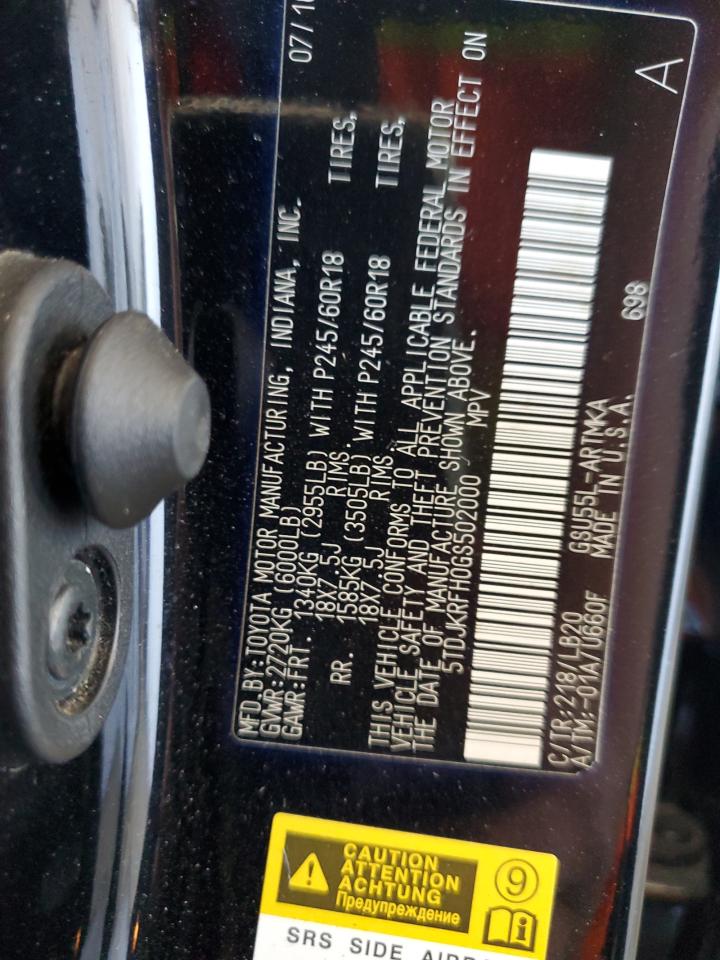 2016 Toyota Highlander Xle VIN: 5TDJKRFH0GS502000 Lot: 70002965