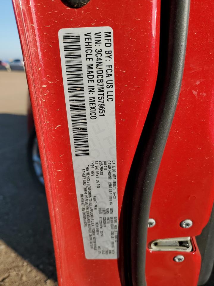 2021 Jeep Compass Limited VIN: 3C4NJDCB7MT579651 Lot: 68487445