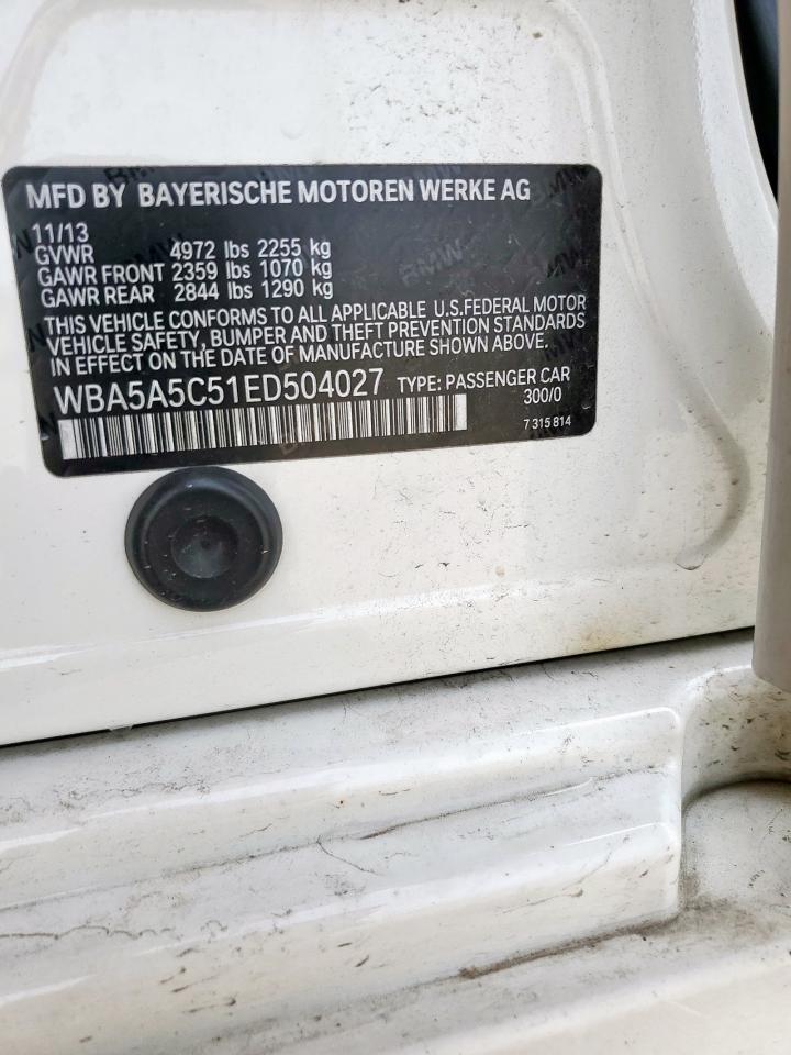 2014 BMW 528 I VIN: WBA5A5C51ED504027 Lot: 66948325