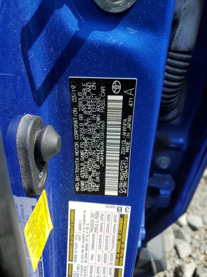 2019 Toyota C-Hr Xle VIN: JTNKHMBX4K1041663 Lot: 68857995