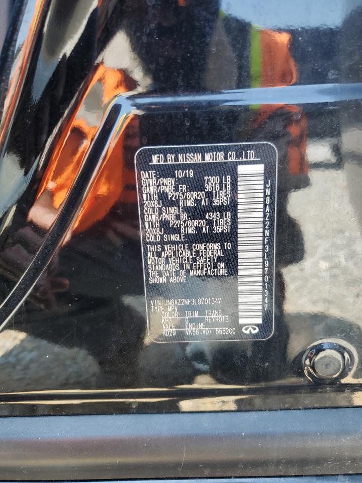2020 Infiniti Qx80 Luxe VIN: JN8AZ2NF3L9701347 Lot: 69915865