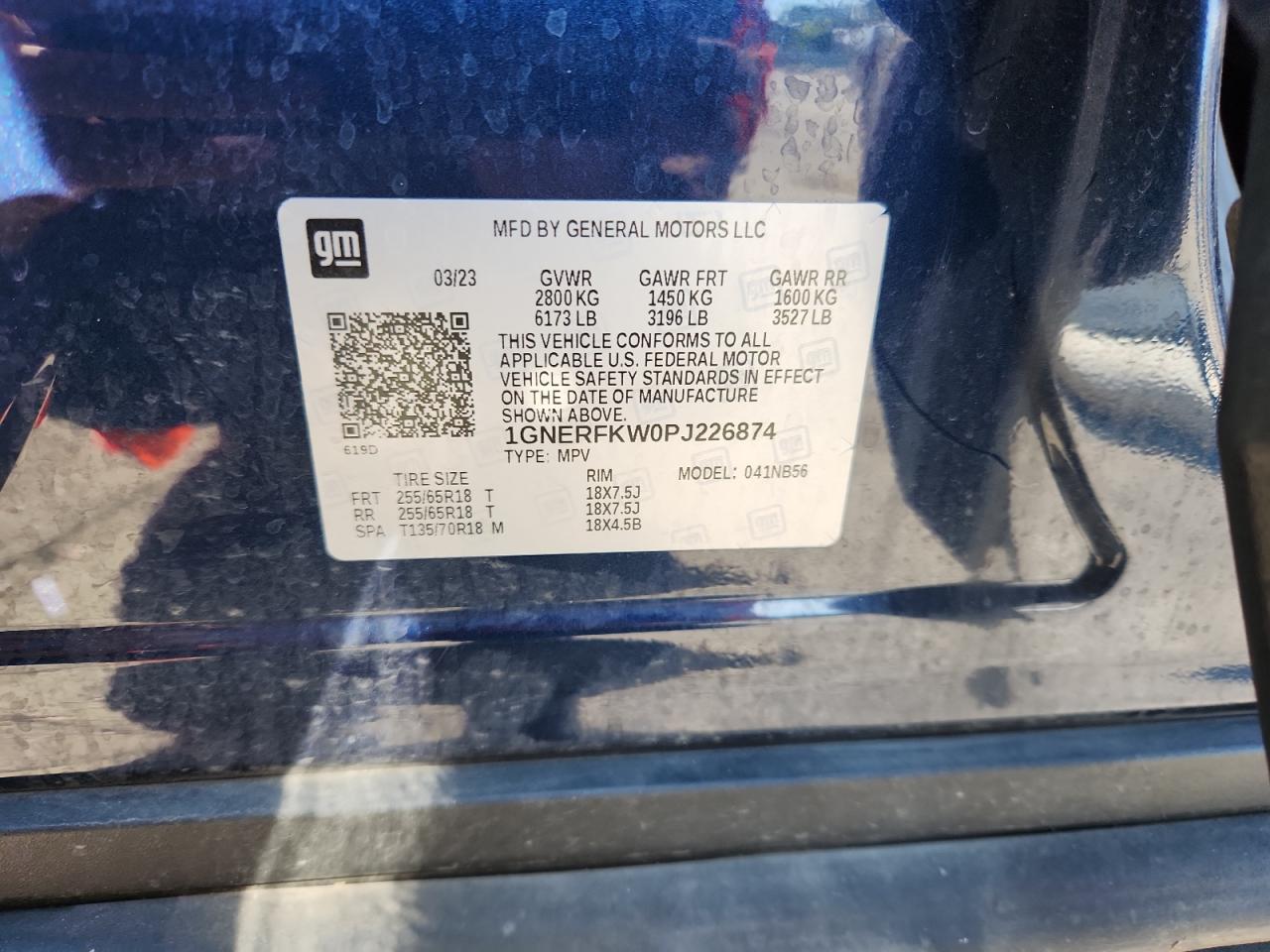 2023 Chevrolet Traverse Ls VIN: 1GNERFKW0PJ226874 Lot: 70488635