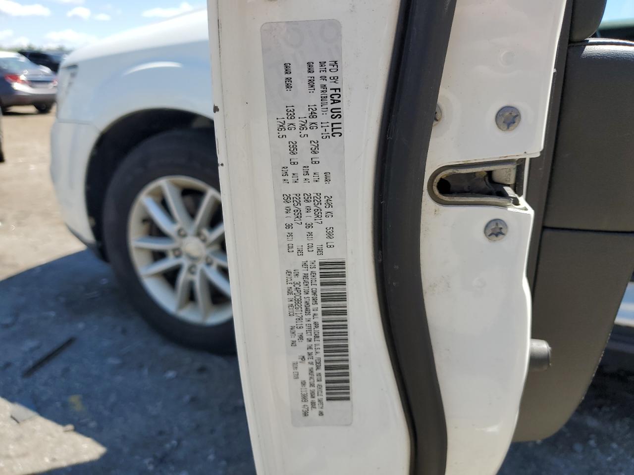 2016 Dodge Journey Sxt VIN: 3C4PDCBB2GT178119 Lot: 70248565