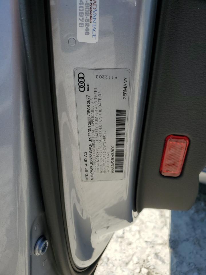 2019 Audi A6 Premium Plus VIN: WAUL2AF26KN062690 Lot: 70560475