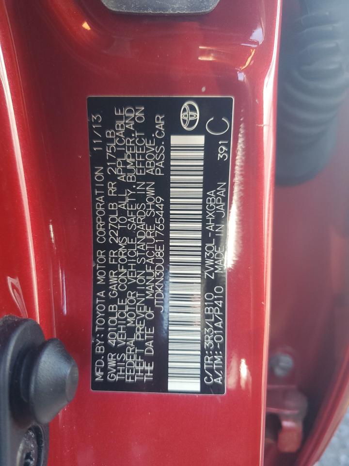 2014 Toyota Prius VIN: JTDKN3DU8E1765449 Lot: 68576965