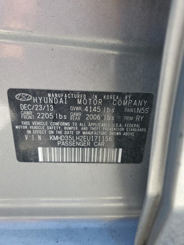 2014 Hyundai Elantra Gt VIN: KMHD35LH2EU171156 Lot: 70770475