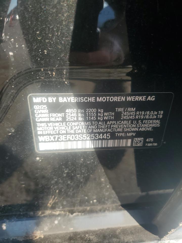 2025 BMW X1 xDrive28I VIN: WBX73EF03S5253445 Lot: 68380005