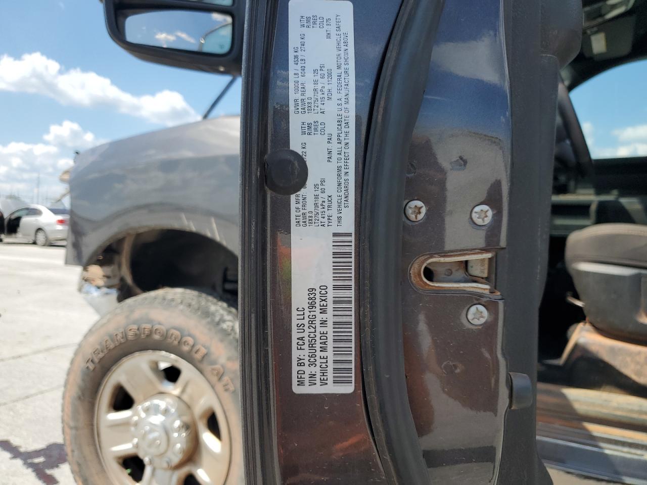 2024 Ram 2500 Tradesman VIN: 3C6UR5CL2RG196839 Lot: 69868435