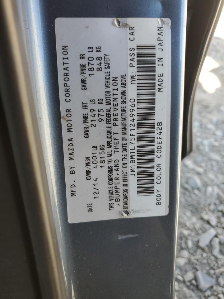 2015 Mazda 3 Touring VIN: JM1BM1L75F1249960 Lot: 69155165